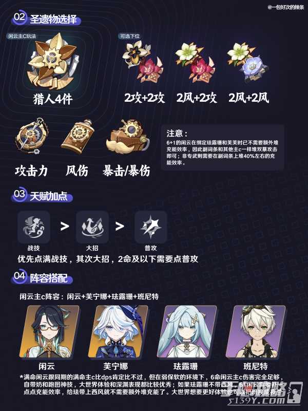 《原神》4.4闲云主C培养攻略