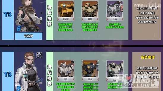 《钢岚》开荒角色强度排行榜介绍