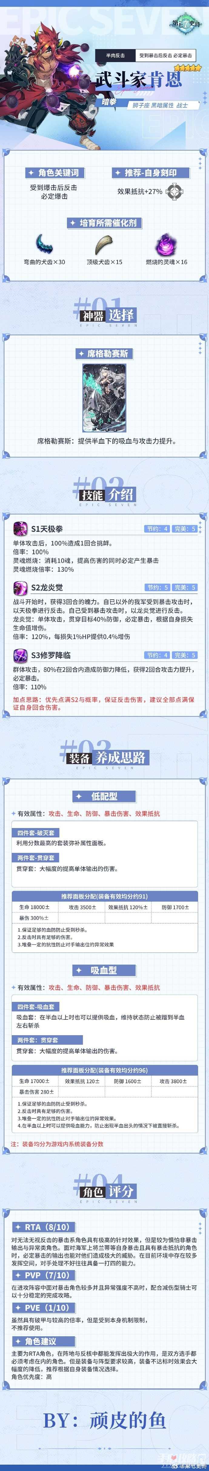 《第七史诗》5星黑暗属性战士“武斗家肯恩”解析攻略