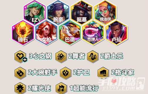 云顶之弈s10心之钢EZ九五阵容推荐