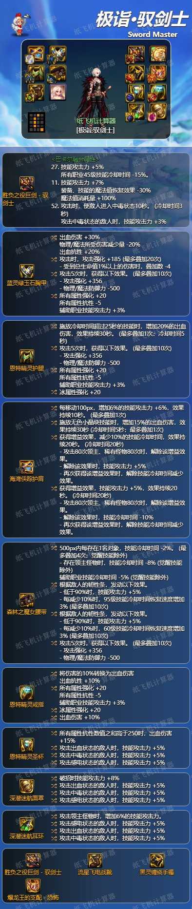 《DNF》神界版本驭剑士毕业装备搭配推荐